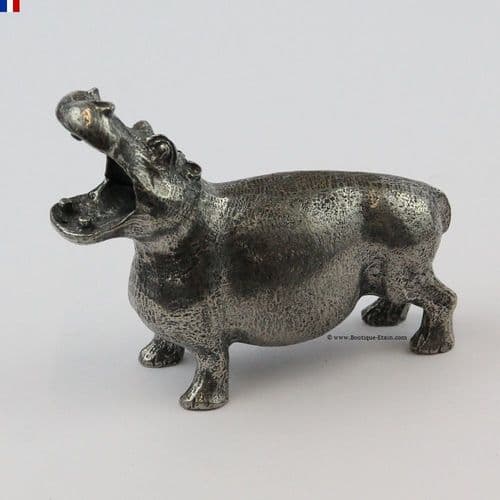 Hippopotame en étain GM