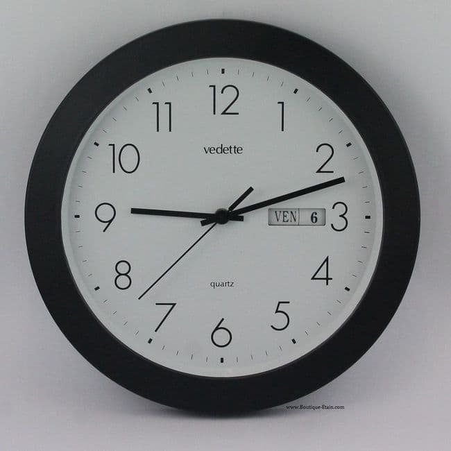 Horloge bnoire VEDETTE jour et date 102.0098.05