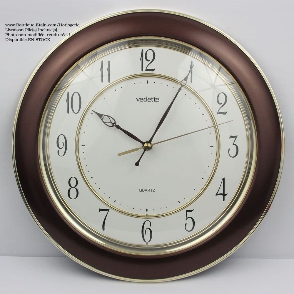 Horloge Vedette moderne couleur chocolat VP40010