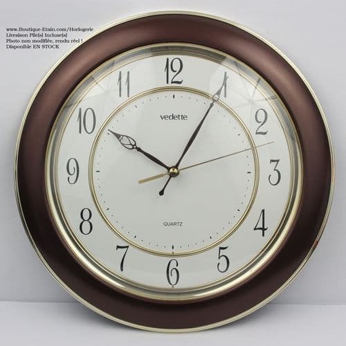 Horloge Vedette moderne couleur chocolat VP40010