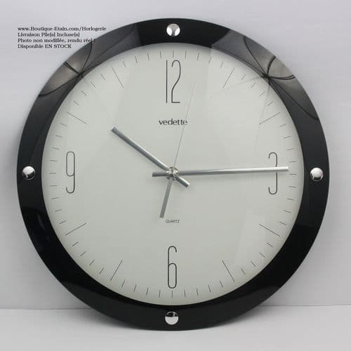 Horloge Vedette moderne noire 1020117