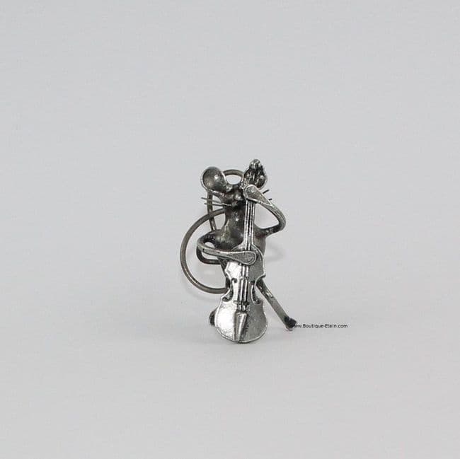 La souris musicienne Contrebasse debout