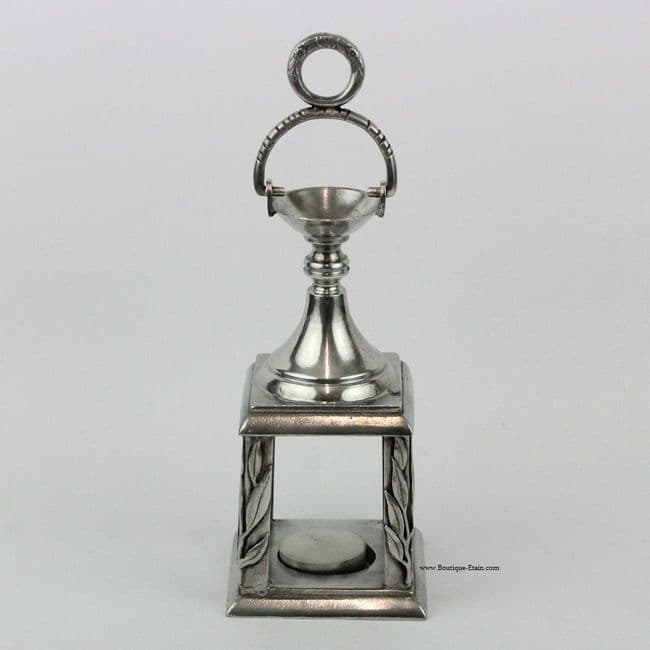 Lanterne brûleur d'huile en étain