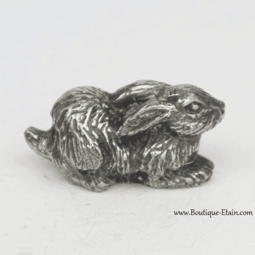 Lapin en étain massif
