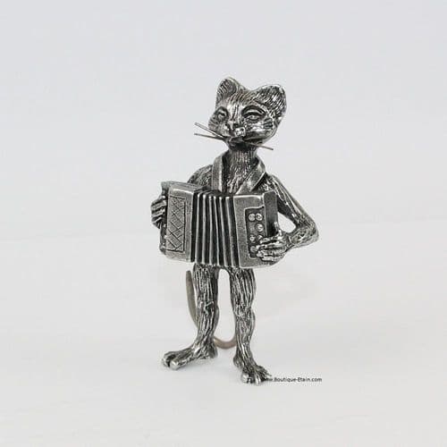 Le grand chat accordéoniste, l'Accordéon en étain