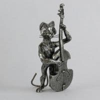 Le grand chat contrebassiste, la contrebasse en étain