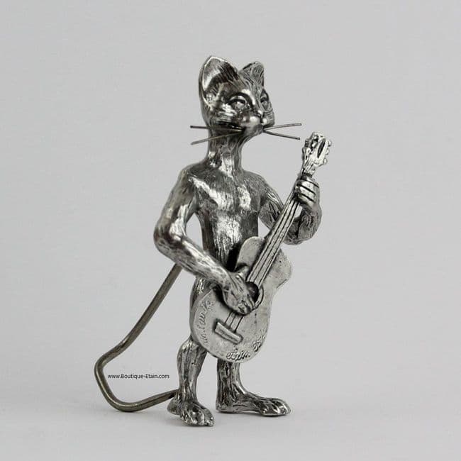 Grand chat guitare