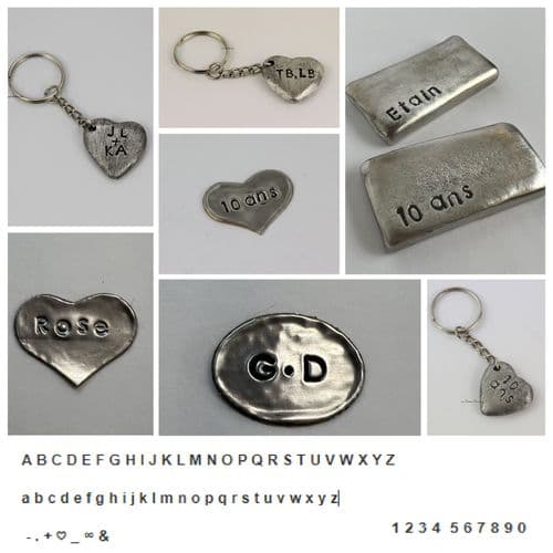 Lettres poinçonnées