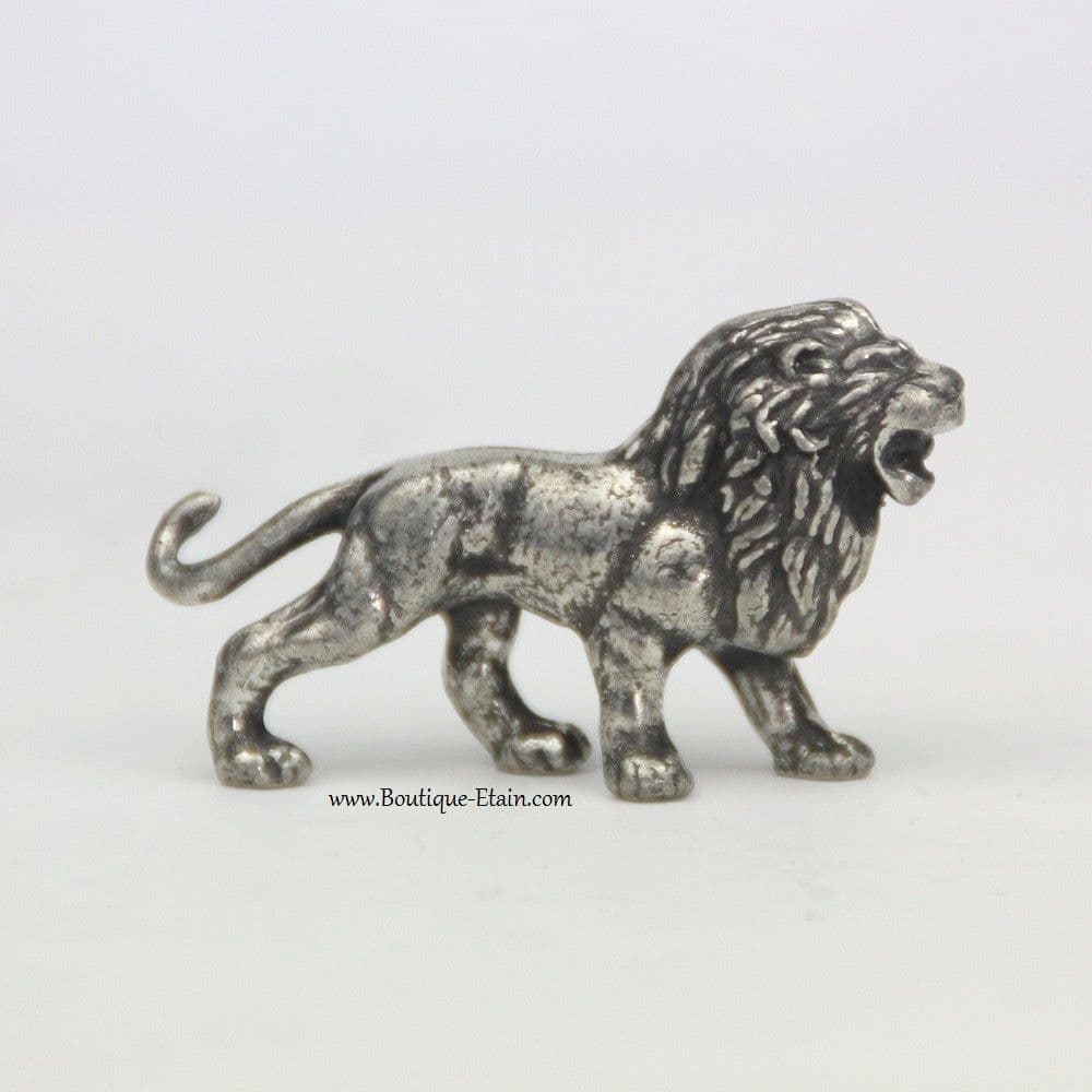 Lion miniature en étain