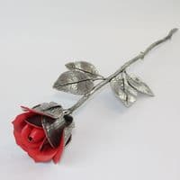 Magnifique Coffret rose en étain peinte à la main