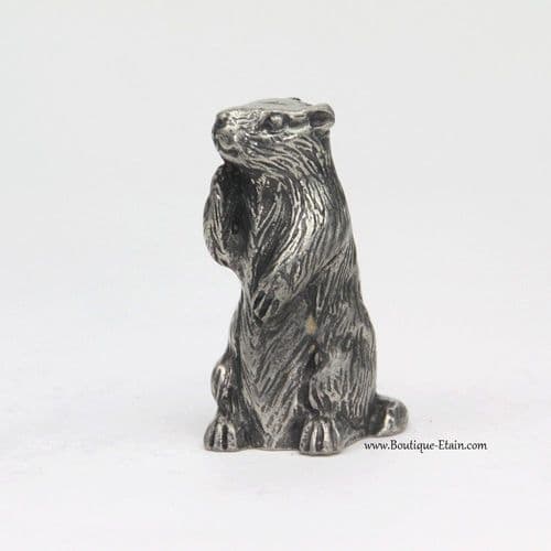 Marmotte en étain