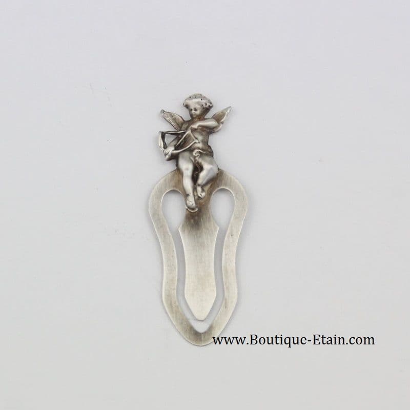 Marque page ange de l'amour en étain