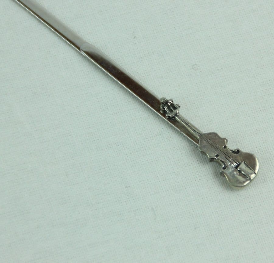 Marque page violon en étain