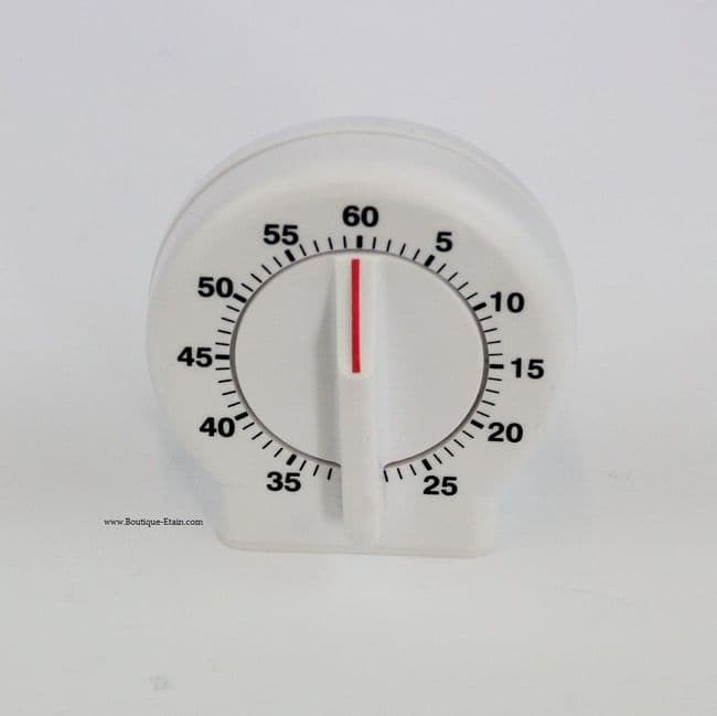 Minuterie écolo, minuteur de cuisine BLANC