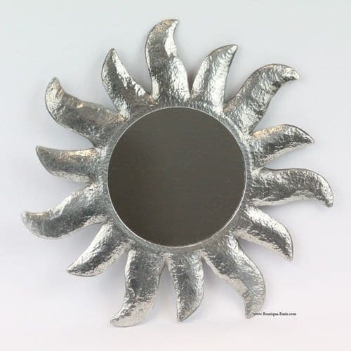 Miroir soleil en étain