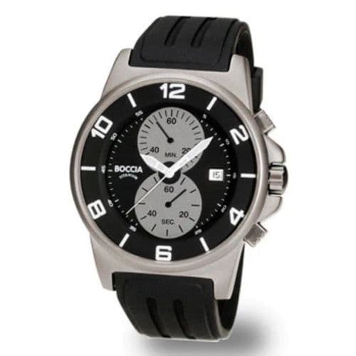 Montre homme Boccia en titane et caoutchouc ref 3777-01