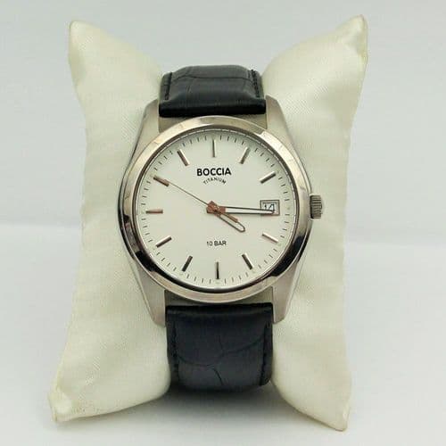 Montre homme BOCCIA Titane et cuir B354801