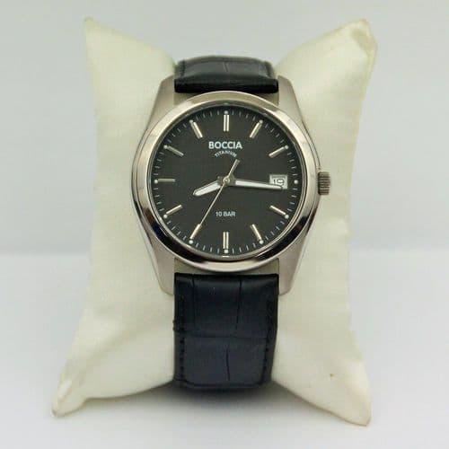 Montre homme BOCCIA Titane et cuir B354805