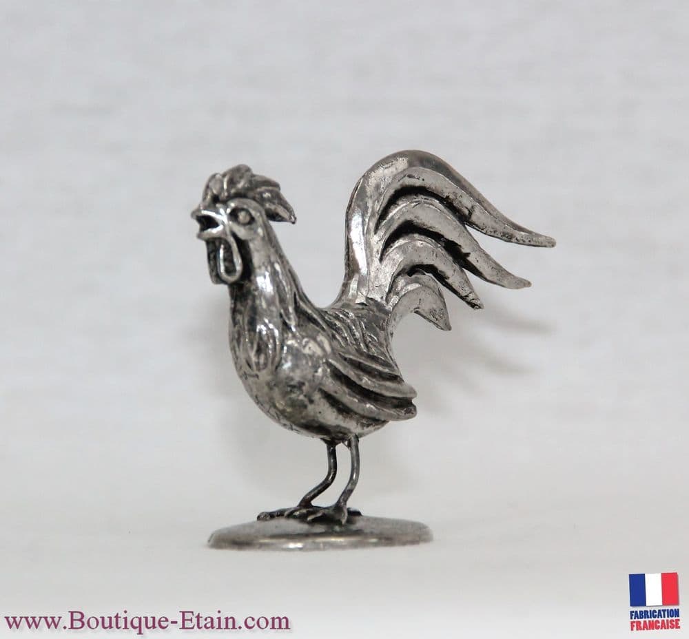 Petit coq en étain