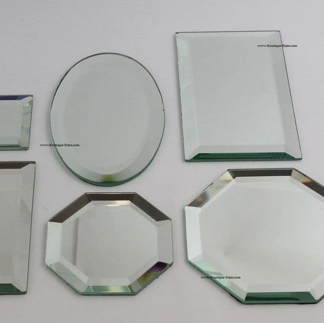 Petit miroir biseauté vintage à poser