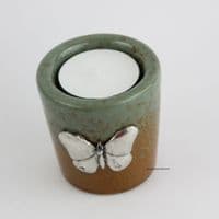 Petit photophore papillon en étain