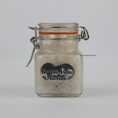 Petit pot de sel de pieds "Bonne Fête Maman"