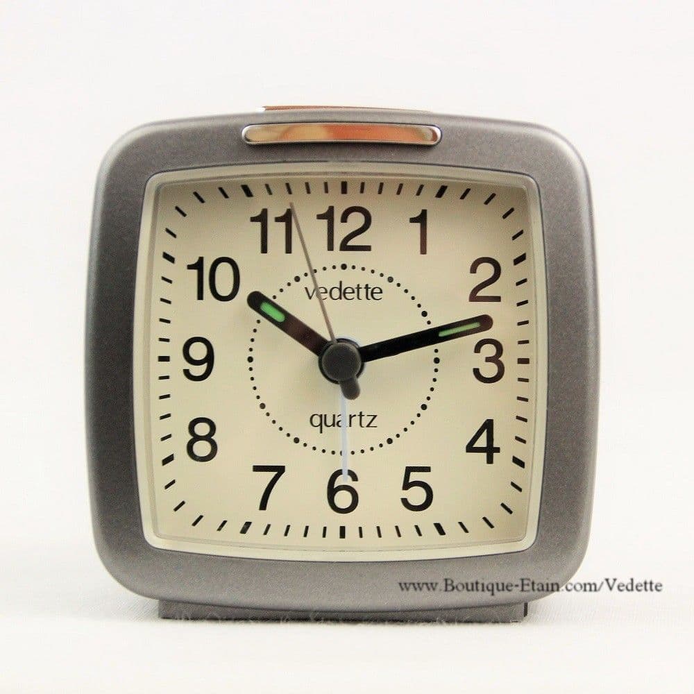 Petit réveil gris 204.1000.27