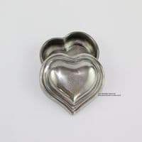 Petite boîte coeur rustique en étain