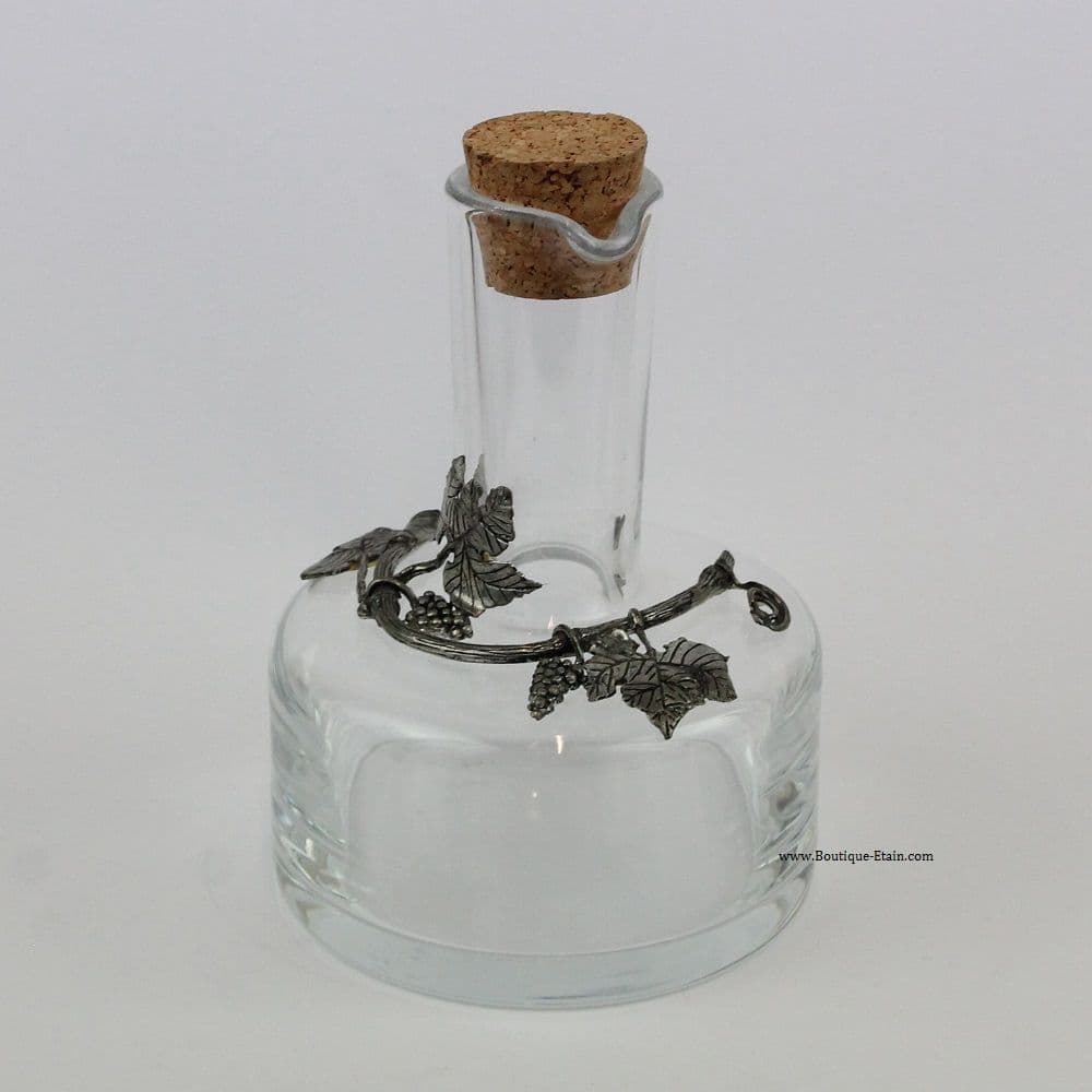 Petite carafe à liqueur ou apéritif décor vigne