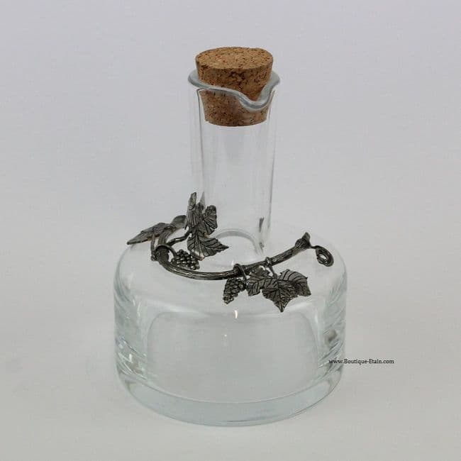 Petite carafe à liqueur ou apéritif décor vigne