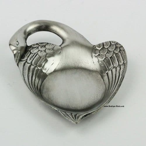 Petite coupe cygne forme coeur, coupelle en étain