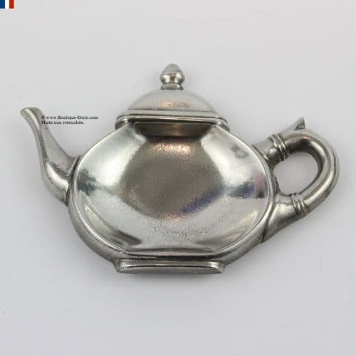 Petite coupelle repose sachet de thé en étain