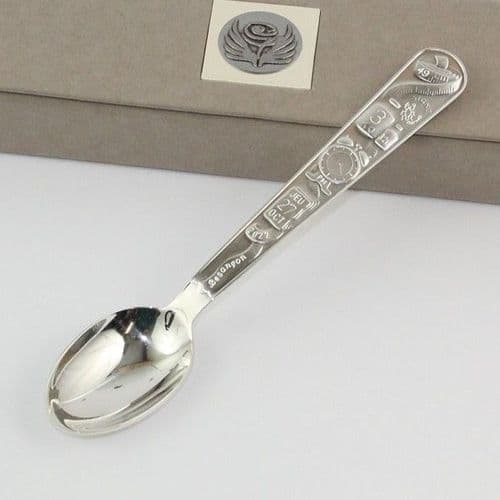 Petite cuillère de naissance argentée personnalisée