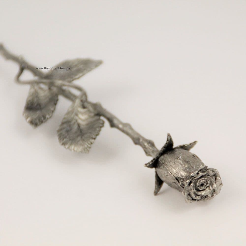 Petite Rose en étain 24 cm