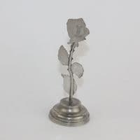 Petite rose en étain 11 cm