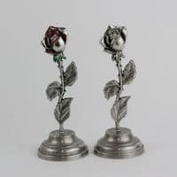 Petite rose en étain 11 cm