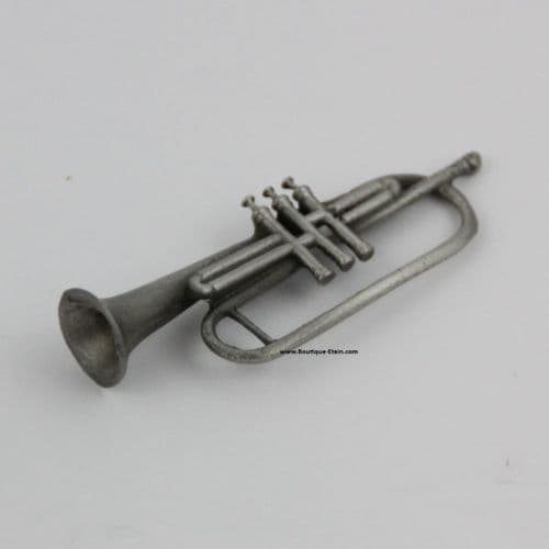 Petite trompette miniature en étain