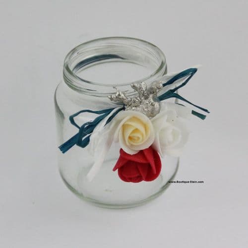 Photophore en verre et pépite d'étain