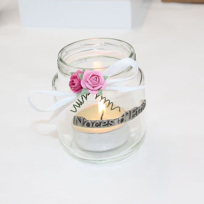 Photophore Noces d'étain