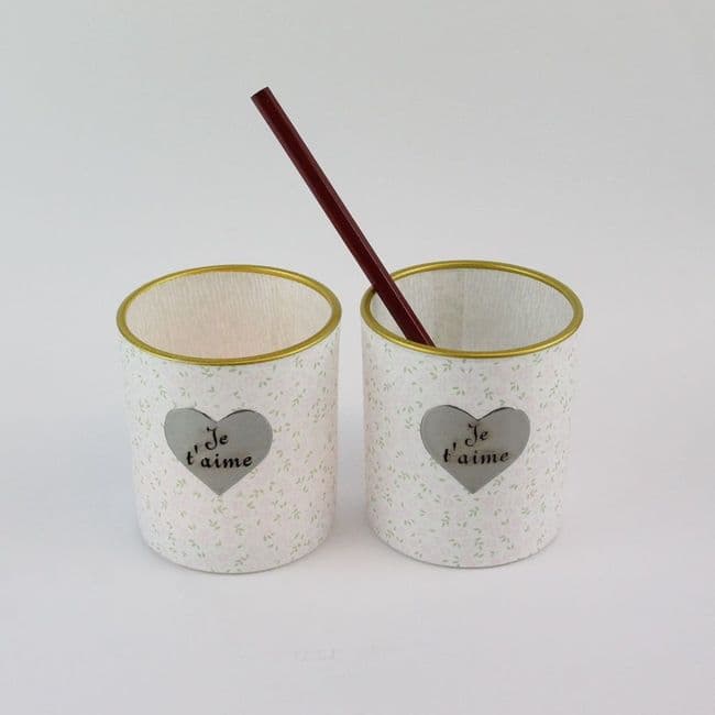 Photophore ou pot à crayon avec étain