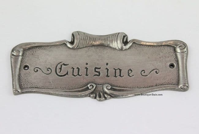 Petite plaque en étain