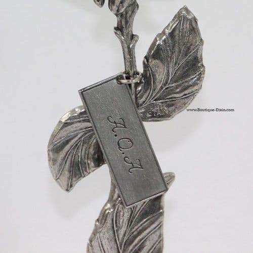 Plaque en étain à graver, étiquette