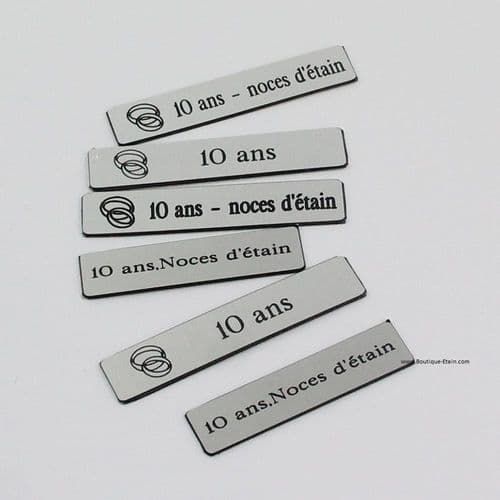 Plaquette alu pré-gravée