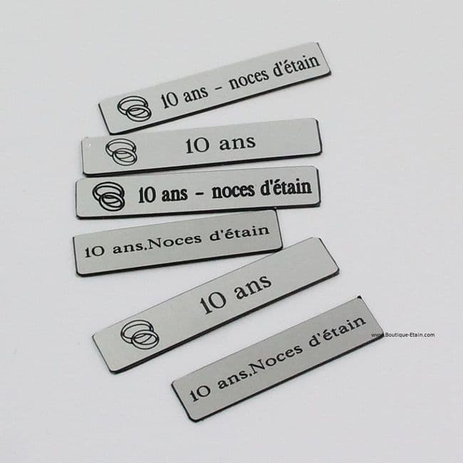 Plaquette alu pré-gravée