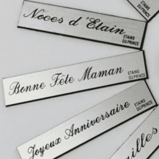 Plaquette alu pré-gravée Étains du Prince