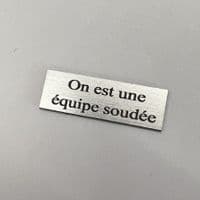 Plaquette  personnalisée