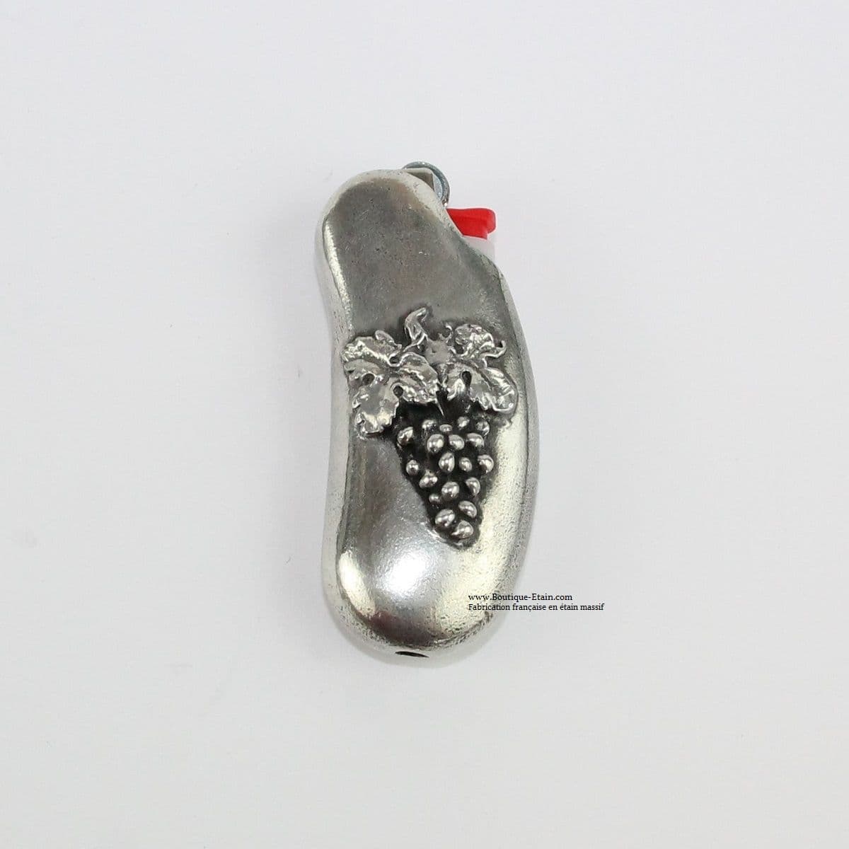 Porte-bouteille Double En étain - Motif Grappes De Raisin, Argenté, Occasion