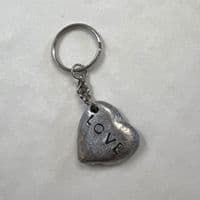 Porte-clés cœur en étain personnalisé