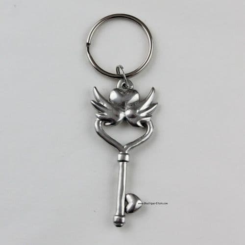 Porte-clés ou porte-clefs clé de mon coeur en étain