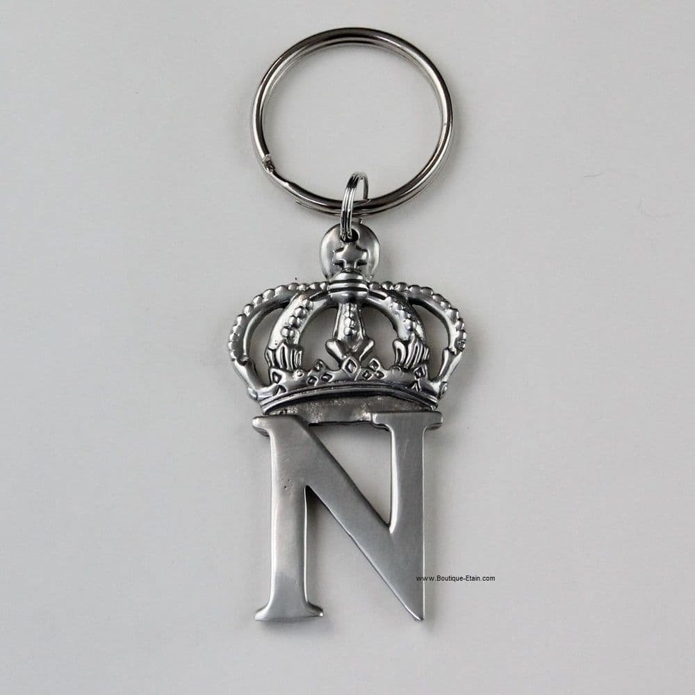 Porte-clés ou porte-clefs Napoléon en étain.